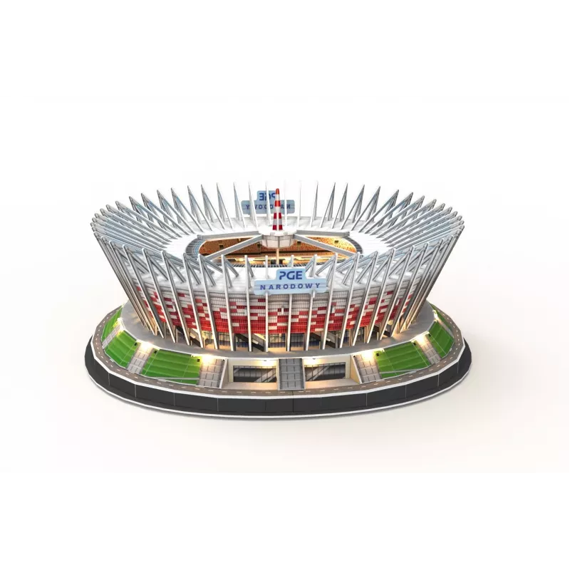 3D Puzzle cubicfun PGE National LED Model 306-L541H — LED apgaismots arhitektūras papīra modelis