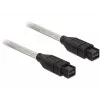 FireWire kabelis DeLOCK FireWire B/B 1,0 m pelēks