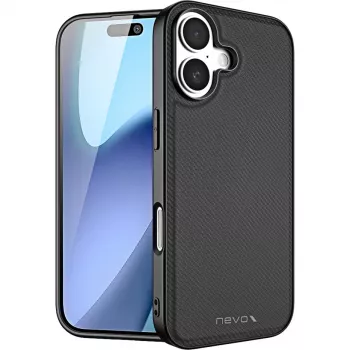 Aizsardzības telefona vāciņš Nevox StyleShell NYLO priekš iPhone 17, 6.3 collas, melns