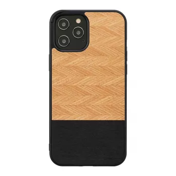 Telefona maciņš man and wood iPhone 12 Pro Max — herringbone nero Melns