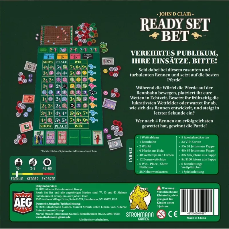 Ready Set Bet, galda spēle