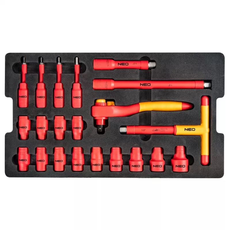 Neo Tools elektriķa servisa kaste 52 gab. izturīgā 22 kastē