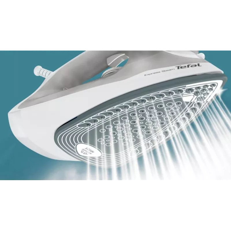 Tvaika gludeklis Tefal FV2863E1, 2400 W, nepārtraukta tvaika plūsma 35 g/min, nepiedegoša zole, vertikālā tvaicēšana