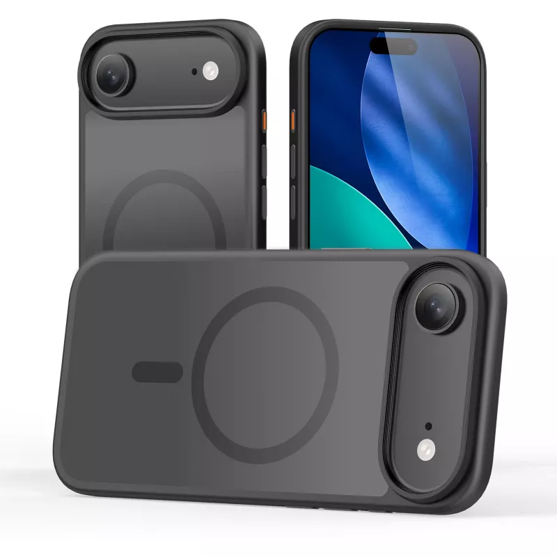 StyleShell INVISIO, telefona maciņš melns, iPhone 17 Air, saderīgs ar MagSafe