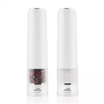 ETA | Sāls un piparu dzirnaviņas | Molino ETA092890000 | Elektriskās | Baltas | Korpuss no plastmasas | AAA