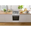 Brīvi stāvoša gāzes plīts ar krāsni Gorenje GG5A10WFFM — 4 degļu plīts virsma, 70 l krāsns, emaljēta augšdaļa, balta