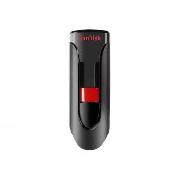 USB zibatmiņa SANDISK Cruzer Glide 32 GB USB Type-A 2.0, bīdāms dizains, paroles aizsardzība, melns/sarkans