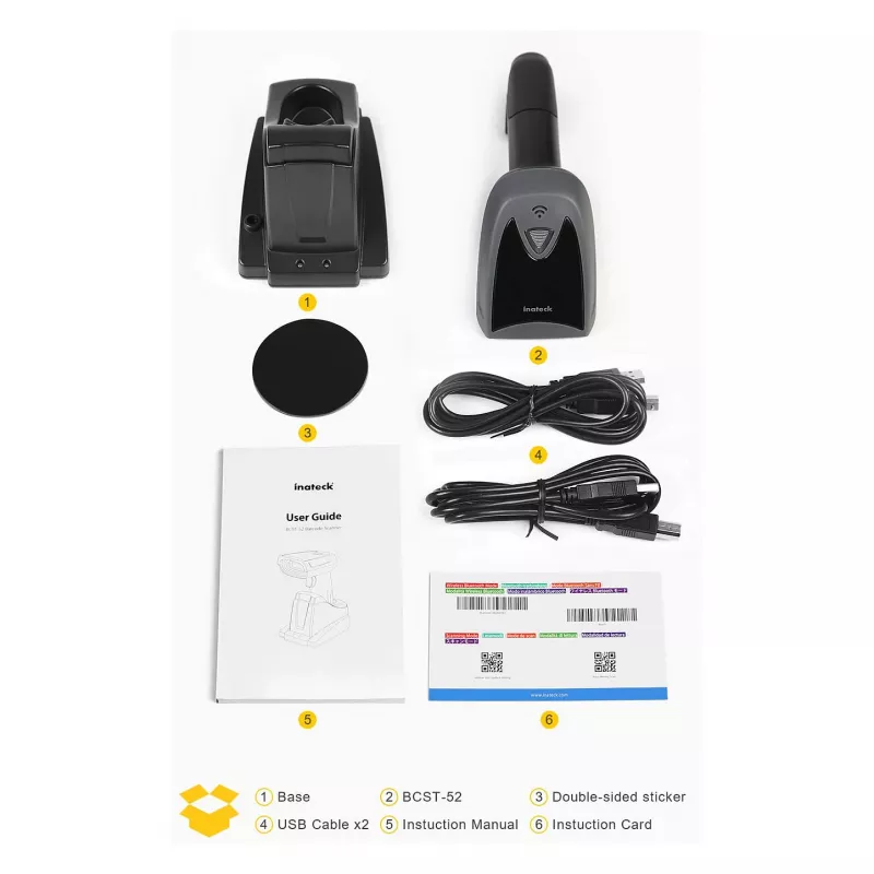 Inateck Barcodescanner 52 melns [BCST-52_black]