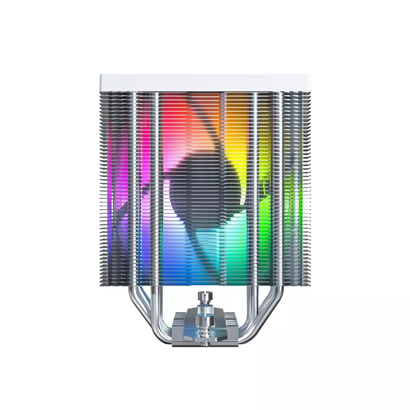 Gaisa dzesētājs Montech NX400 ARGB 120 mm balts — 270 W TDP, FDB, 156×74×120 mm