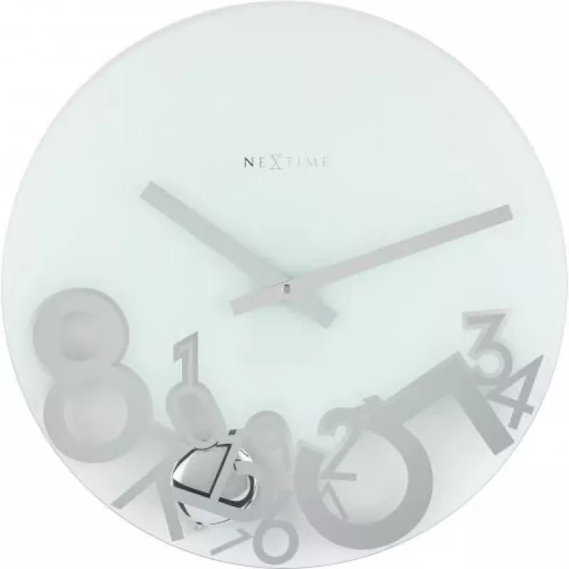 NeXtime klok 8115 Dropped, Ø43 cm, sienas, sudraba