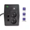 Qoltec Monolith nepārtrauktās barošanas avots (UPS) Double-conversion (Online) 0.45 kVA 240 W 2 AC kontaktligzdas