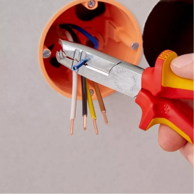 Knipex 13 46 165 kabeļu noņēmējs sarkans, dzeltens
