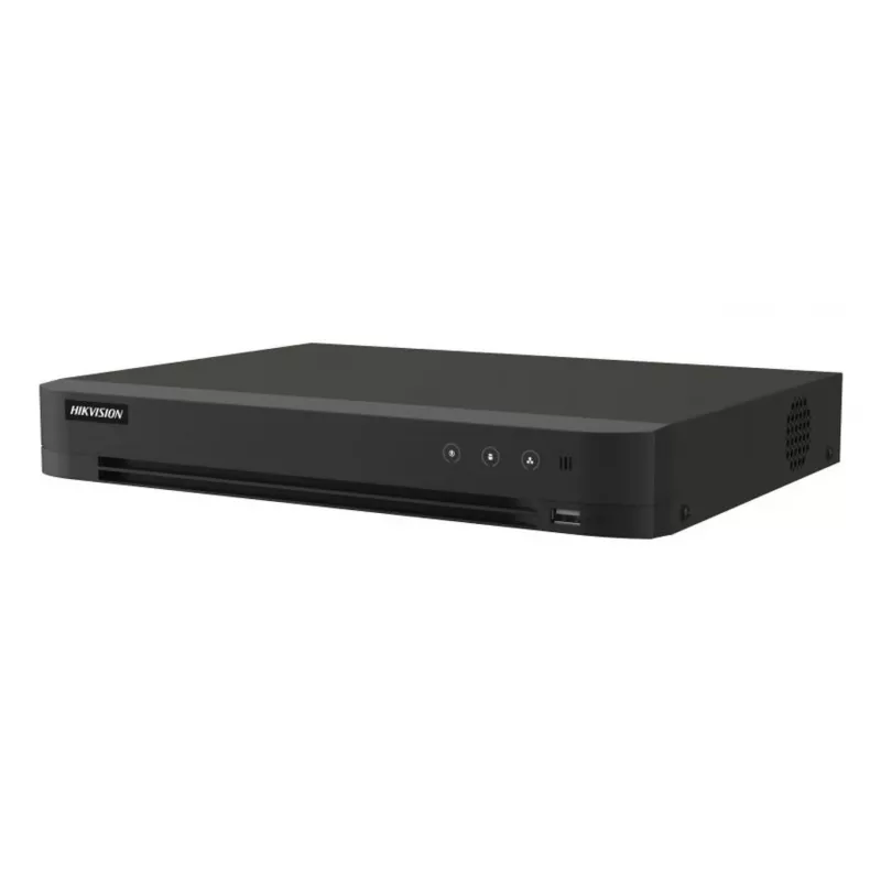 DVR Hikvision Pro Series 8 kanālu 5 MP 1U H.265 AcuSense, 8 ieejas, Gigabit Ethernet, 12 TB HDD, 12 V, 24 W