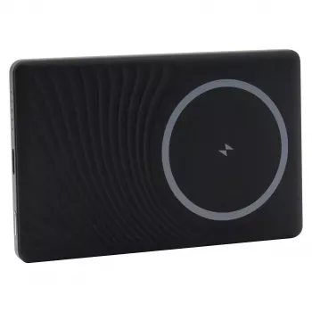 RealPower PB-5000 MAG 5000 mAh ārējais akumulators, bezvadu uzlāde, USB-C, 20 W, melns