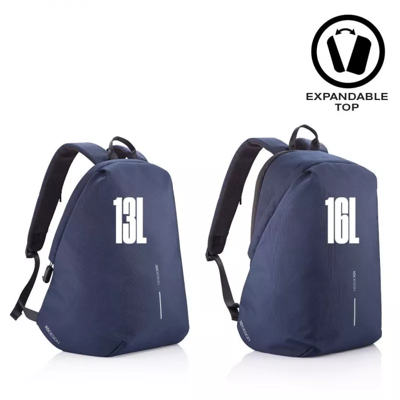 Ikdienas mugursoma XDDESIGN Bobby Soft ar 15,6 collu klēpjdatora nodalījumu, 16 l, tumši zila, PET