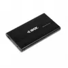 HDD korpuss IBOX HD-02 melns 2,5 collu SATA diskdziņiem, USB 3.2 Gen 1 (Type-A), viens nodalījums, metāla