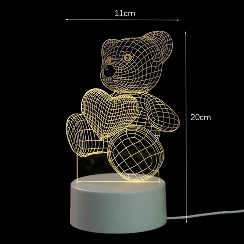 Naktslampa Extralink HOME 3D sirds optiskās ilūzijas naktslampa USB