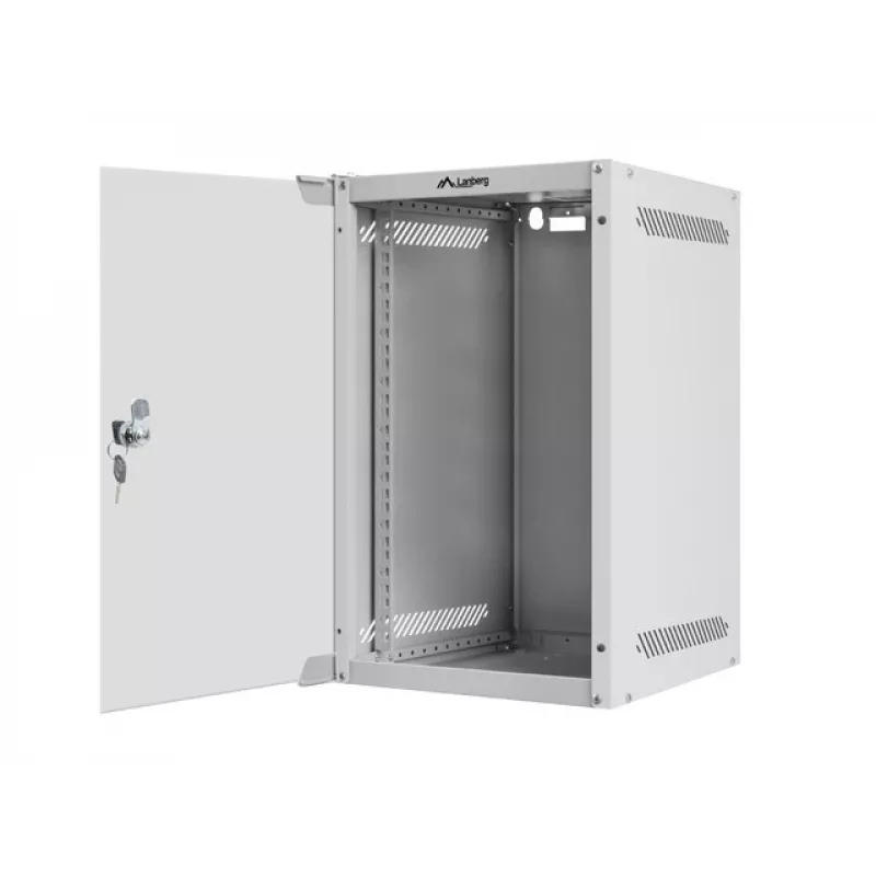 Sienas stiprinājuma statīvs LANBERG WF10-2309-10S 9U, 280×310×469 mm, 20 kg ietilpība, pelēks