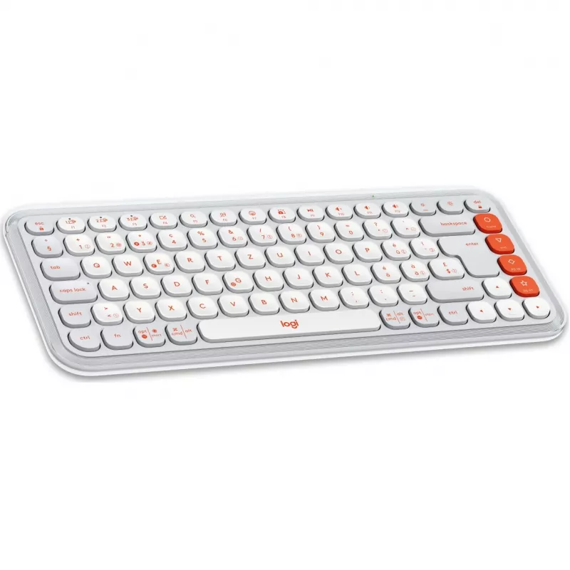 pele Logitech POP Icon Combo Bluetooth QWERTZ Swiss oranža balta