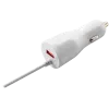 CANYON auto lādētājs C-033 2.4A/USB-A ar iebūvētu Lightning, balts