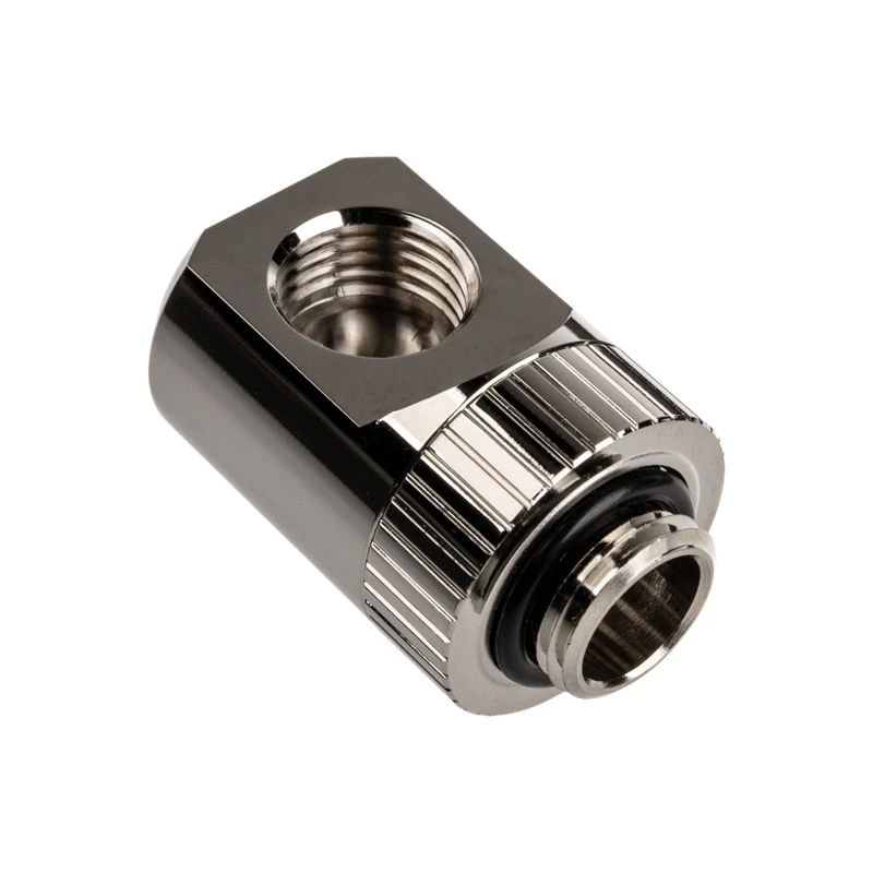 EK Water Blocks EK-Torque adapteris 90 grādi G1/4 collas AG uz G1/4 collas IG - grozāms, niķeļa sudraba