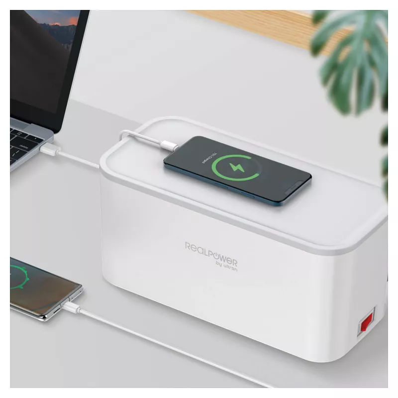 Strāvas pagarinātājs RealPower PowerBox 522 1,5 m 5 maiņstrāvas rozetes Iekštelpām Balts