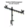 Divu monitoru stiprinājums 17-32 collām, 10 kg uz vienu roku