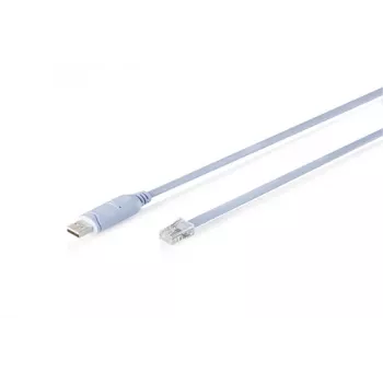 Konsoles adaptera kabelis DIGITUS USB 2.0 uz RJ45 (FTDI mikroshēmojums), USB-A vīrišķais uz RJ-48, 180 cm, zils