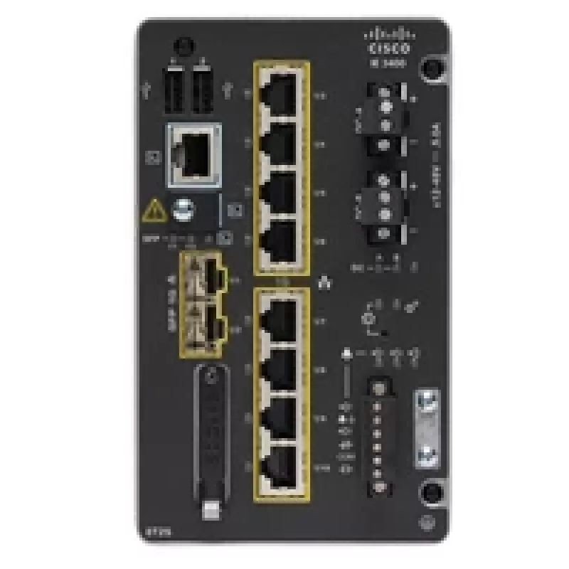 Pārvaldāms slēdzis Cisco Catalyst IE3400 L2 8x Gigabit Ethernet 3x USB