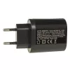USB sienas lādētājs MACLEAN MCE479B — 3x USB pieslēgvietas, 18W kopējā izejas jauda, kompakts