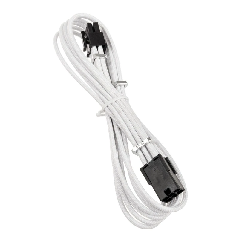 PCIe 6-pin pagarinātāja kabelis BITFENIX Alchemy 45 cm ar baltu apvalku