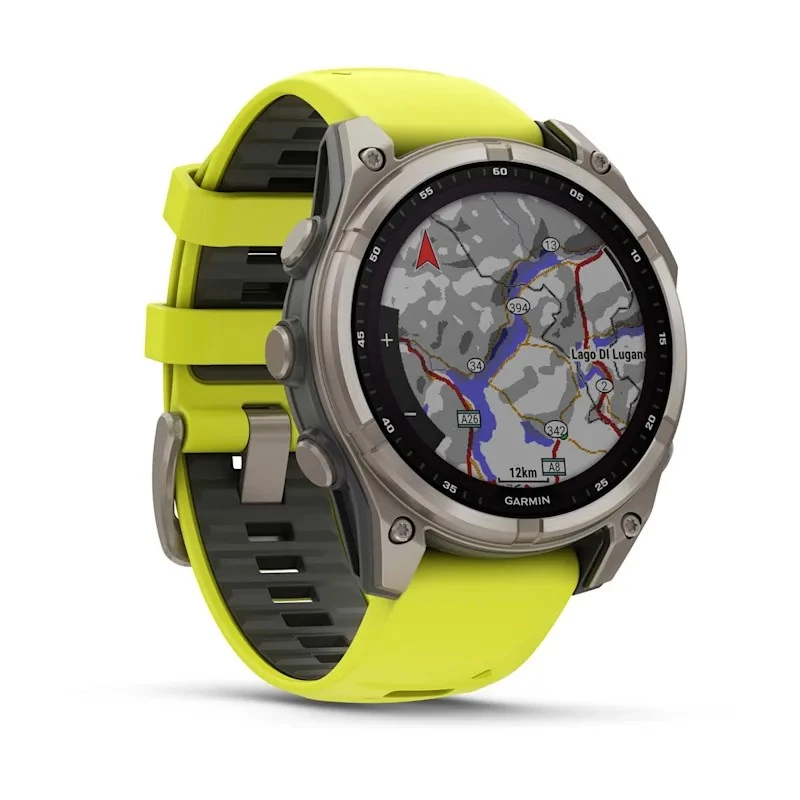 Garmin fenix 8 3.3 cm (1.3) 47 mm digitāls 260 x 260 pikseļu skārienekrāns Titāns Wi-Fi GPS (satelīts)