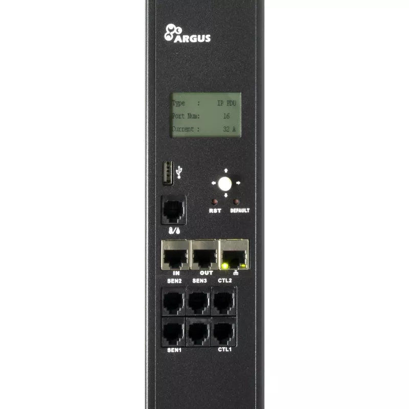 Inter-Tech SA-1632WN PDU (strāvas sadales bloks) 16x C13 ligzdas, pārvaldīts/uzraudzīts, 100–240V, 32A, TCP/IP, SNMP, melns