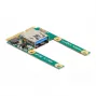 DeLOCK Mini PCIe I/O 1 x USB 2.0 Type-A ligzda pilna izmēra puse izmēra