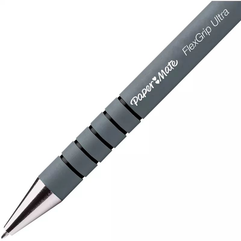 Paper Mate Flexgrip Ultra - Clip - Clip-on-Einziehkugelschreiber - Schwarz - 12 Stück(e) - Medium