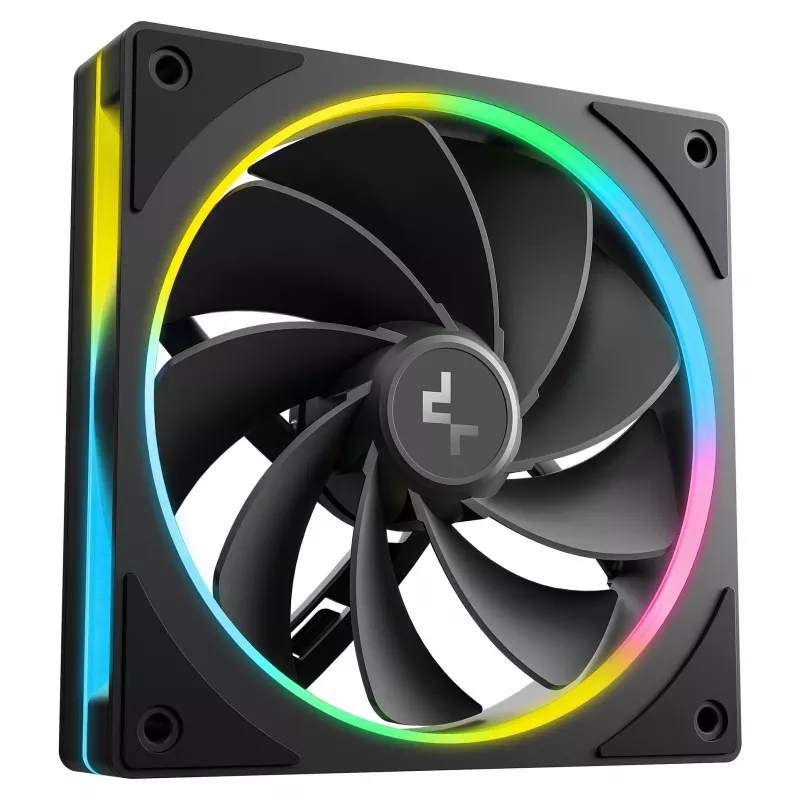 Galddatora korpuss DeepCool CL6600 Melns — atbalsta ATX/PS2/SFX/SFX-L PSU, 140 mm priekšējos ventilatorus, 120/140 mm augšējos/aizmugurējos, 2,5/3,5 collu diskus