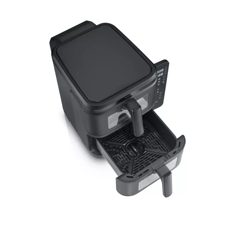 Fritieris SEVERIN FR 2468 S-Fry Duo Stack 2-in-1 gatavošanas ietilpība, divu grozu dizains