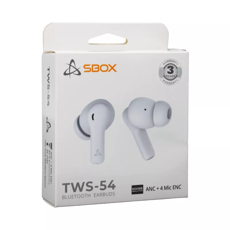 Headphones SBOX EB-TWS54 balta