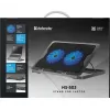 Piezīmjdatora dzesēšanas paliktnis DEFENDER NS-503 līdz 43,2 cm (17 collu) portatīvajiem datoriem, 2 ventilatori, USB barošana, melns