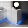 Cama Naktsskapītis REJA balts glancēts/balts glancēts