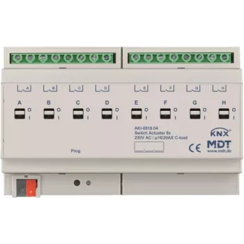 MDT AKI-0816.04 komutācijas izpildmehānisms, 8-kanālu, 8TE, REG (AKI-0816.04)
