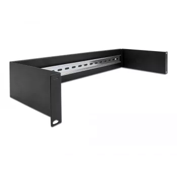 Kabeļu sliede DeLOCK 66884 melna 180 mm platums 482 mm dziļums 90 mm augstums