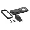 Bezvadu 2-in-1 uzlādes stacija Belkin BOOSTCHARGE PRO QI2 WIZ026VFBK — bezvadu ātrā uzlāde telefonam un austiņām