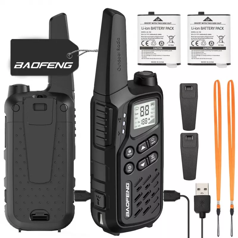 Walkie-Talkie Baofeng BF-T25E Melns, 2 gab.