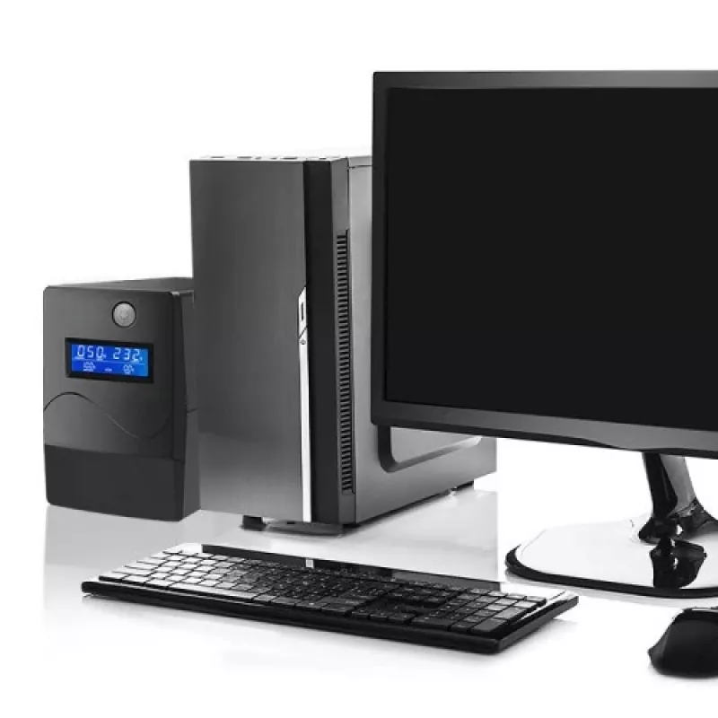 Qoltec Monolith nepārtrauktās barošanas avots (UPS) Double-conversion (Online) 1 kVA 600 W 2 AC kontaktligzdas