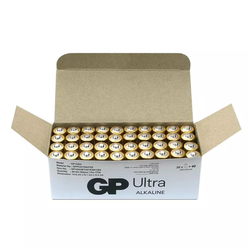 Sārma baterijas GP Battery LR6 AA 40 gab. (modelis 15AU21-S2)