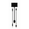 HDMI uz VGA adapteris GEMBIRD A-HDMIM-HDMIFVGAF-01, HDMI vīrišķais uz VGA izeju, 0,15 m, melns