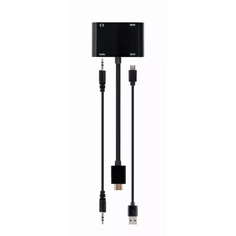 HDMI uz VGA adapteris GEMBIRD A-HDMIM-HDMIFVGAF-01, HDMI vīrišķais uz VGA izeju, 0,15 m, melns