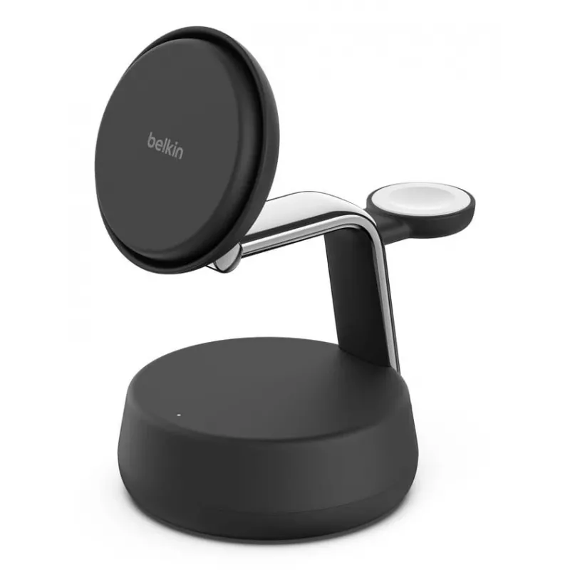 Iekštelpu lādētājs Belkin UltraCharge Pro 25W Qi2 3in1 magnētiskais lādētājs, ogles krāsā