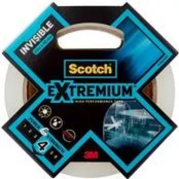 Iepakošanas lente 3M Scotch ExtreMium Invisible 48 mm × 20 m, caurspīdīga, spēcīga līmjava